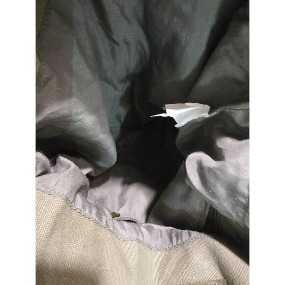 Green Canvas Tote Silver Star Print & Dual Front Buckle Pockets  Angels - Picture 4 of 9